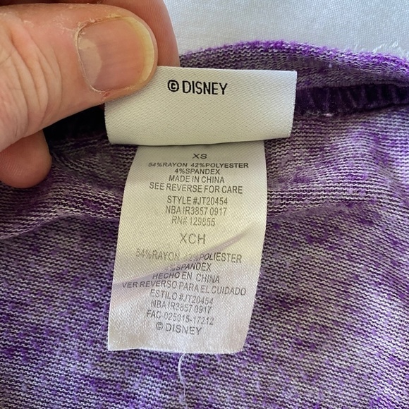 Disney Parks Authentic Women's Purple Mickey + Minnie Mouse Light Sweater Top XS - Picture 4 of 10